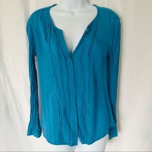 🌸 Loft Button Front Blouse Size M